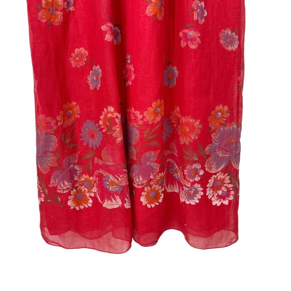 Vintage Floral Maxi Dress Kati at Laura‎ Phillips Womens Small Red Long Boho - Picture 6 of 6